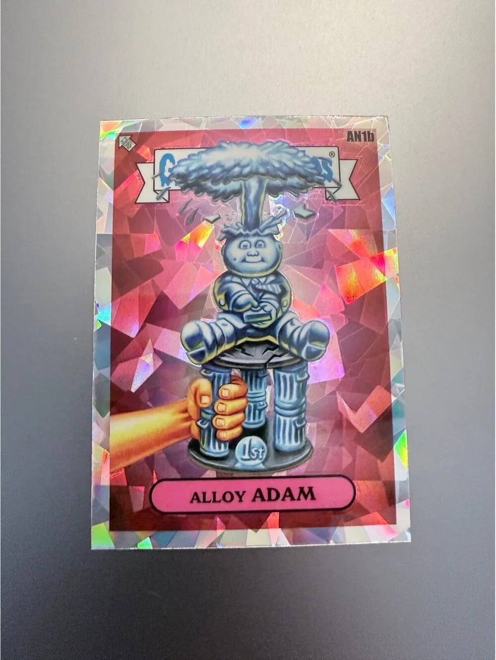 2021 Topps Garbage Pail Kids Chrome Alloy Adam AN1b Atomic Refractor Trading Car